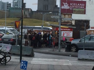 Iceland's Best Hot Dogs! Apparently worth the wait...